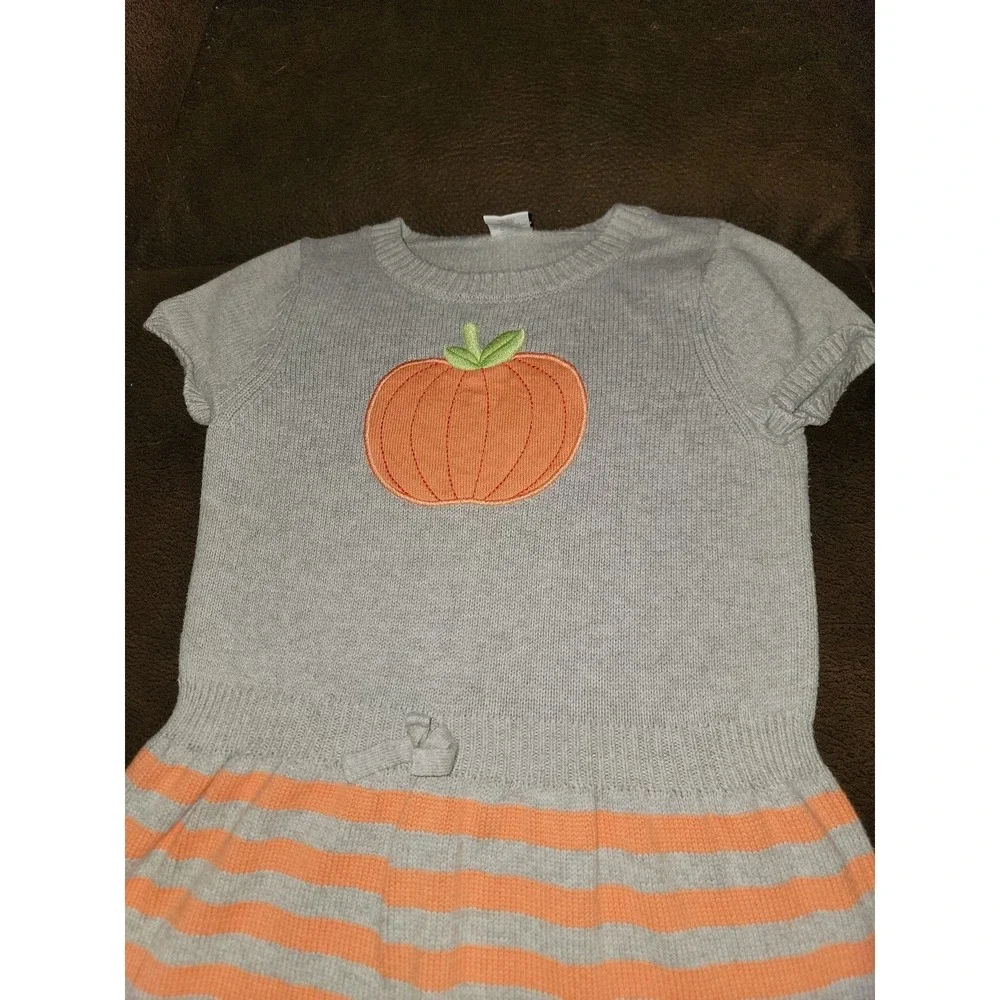 Gymboree Halloween shop fall pumpkin sweater dress size 7